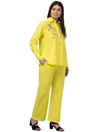 Stylish Yellow Cotton Embroidered Co-Ords Sets For Women-thumb4