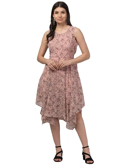 Stylish Georgette Asymmetric Dresses For Women