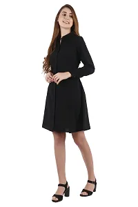 Stylish Black Viscose Solid  Dress For Women-thumb2