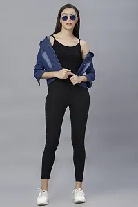 Stylish Denim Solid Blue Denim Jacket For Women-thumb4