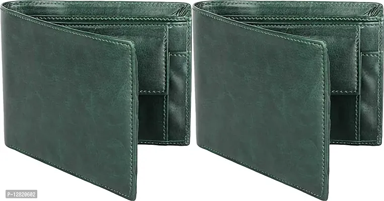 Men Wallet Artificial Leather 6 Card Slot RIFD Protection Wallet with Attractive Design (Pack of 2)-thumb0