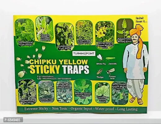 Chipku reg; -Yellow Sticky Glue Trap for Insect in Garden  Farm, White Flies, Thrips, Small Insects