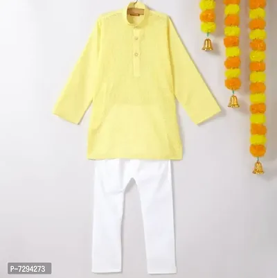 Authentic  Trendy Cotton Kurta And Pajama Set For Baby Boys-thumb0