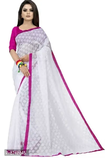 Fancy Net Saree With Blouse Piece-thumb0