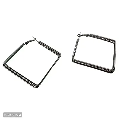 Big Shining  3 Layer Square Shape Earrings for Women and Girls for Both Casual  and Formal