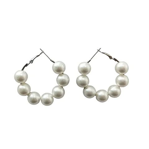 Fancy Big Pearl Earrings Set Stylish Stud For Women And Girls For Both Casual and Formal