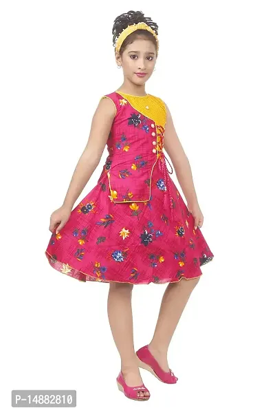 LR GIRLS Midi Frock Dress-Flowery-thumb2