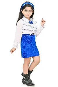 Girls Midi/Knee Length Festive/Wedding Dress  (Multicolor, Full Sleeve)-thumb2