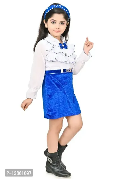 Girls Midi/Knee Length Festive/Wedding Dress  (Multicolor, Full Sleeve)-thumb3