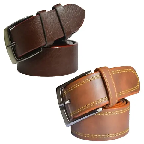 Trending Synthetic Leather Belts For Men Combo