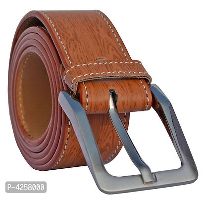 Stylish Tan Synthetic Leather Belts For Men-thumb3