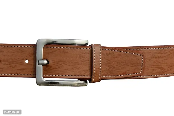 Stylish Tan Synthetic Leather Belts For Men-thumb4