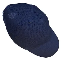 Trendy Cotton Blend Navy Blue Cap For Men-thumb2