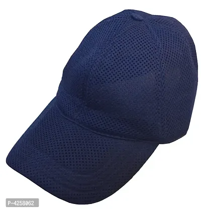 Trendy Cotton Blend Navy Blue Cap For Men-thumb5