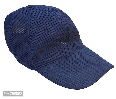 Trendy Cotton Blend Navy Blue Cap For Men-thumb4