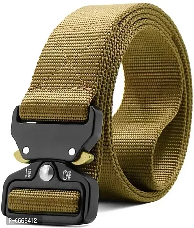 Casual Golden Nylon Belt For Men (Size 28 To 38)