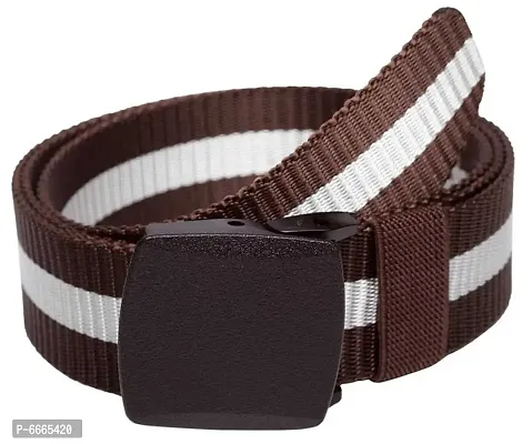 Casual Brown Nylon Belt For Men (Size 28 To 38)-thumb2