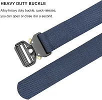 Casual Navy Blue Nylon Belt For Men (Size 28 To 38)-thumb1