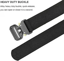 Casual Black Nylon Belt For Men (Size 28 To 38)-thumb1