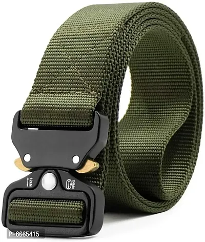 Casual Green Nylon Belt For Men (Size 28 To 38)