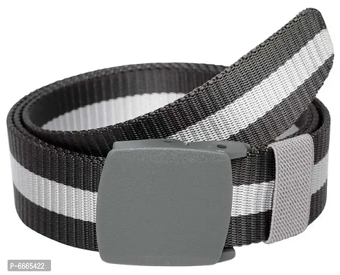 Casual Grey Nylon Belt For Men (Size 28 To 38)
