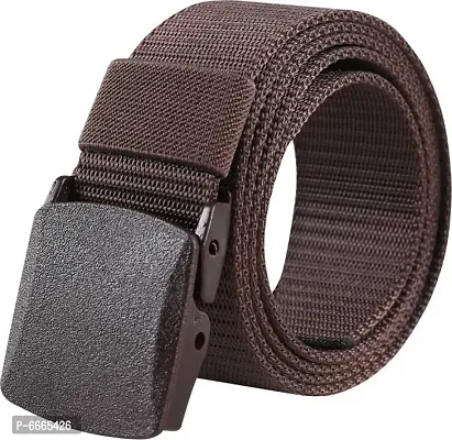 Casual Brown Nylon Belt For Men (Size 28 To 38)-thumb0