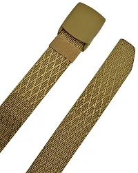 Casual Golden Nylon Belt For Men (Size 28 To 38)-thumb1