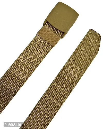 Casual Golden Nylon Belt For Men (Size 28 To 38)-thumb2