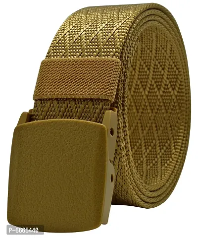 Casual Golden Nylon Belt For Men (Size 28 To 38)-thumb0