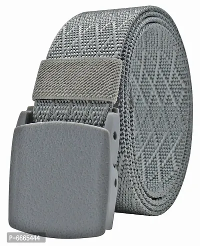 Casual Grey Nylon Belt For Men (Size 28 To 38)