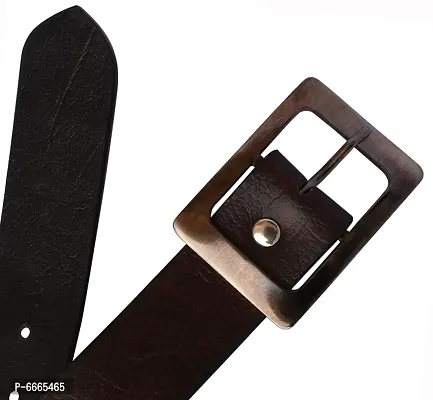 Formal Brown Synthetic Belt For Men-thumb2