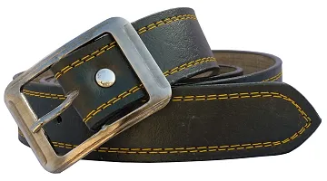 Formal Black Synthetic Belt For Men-thumb1