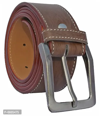 Formal Brown Synthetic Belt For Men-thumb0