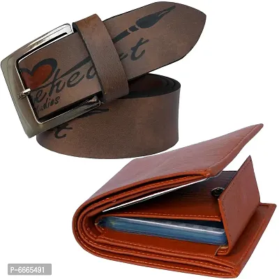 Stylish Synthetic Wallet And Belt Combo For Men(Size 28 To 44)