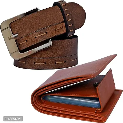 Stylish Synthetic Wallet And Belt Combo For Men(Size 28 To 44)