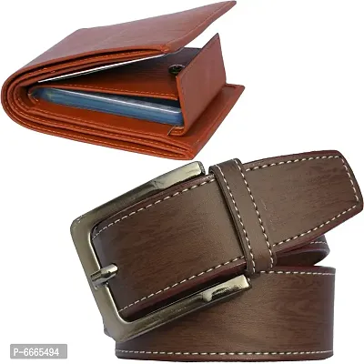 Stylish Synthetic Wallet And Belt Combo For Men(Size 28 To 44)