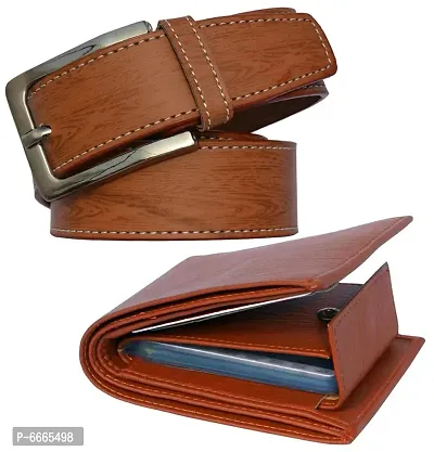 Stylish Synthetic Wallet And Belt Combo For Men(Size 28 To 44)