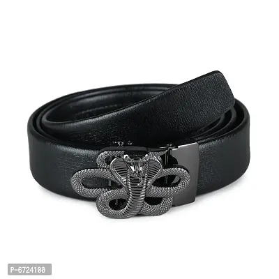 Black Synthetic Belt For Men(Size 28 To 44 )