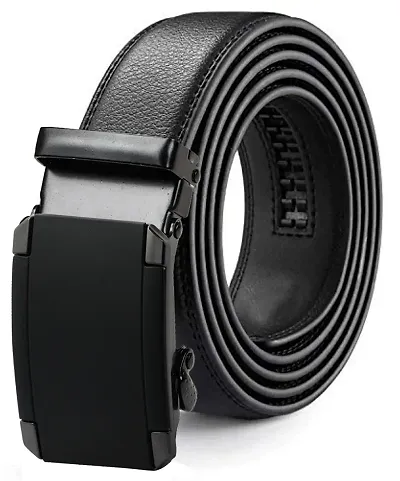 Premium Black Synthetic Leather Belts For Men