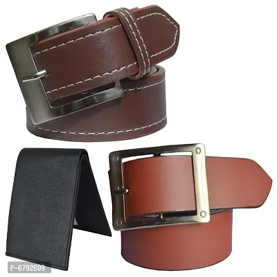 Loopa Formal And Casual PU Belt And Wallet Combo ( Size 28 To 44 )-thumb0