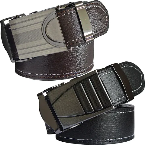 Stylish Synthetic Leather Belts For Men Combo