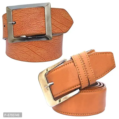 Loopa Formal And Casual PU Belts Combo ( Pack Of 2 )
