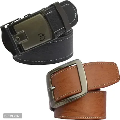 Loopa Formal And Casual PU Belts Combo ( Size 28 To 38 )-thumb0