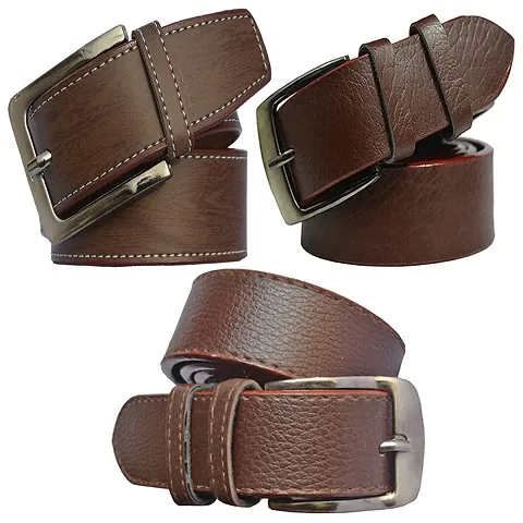 Loopa Combo Of Formal Belts For Men