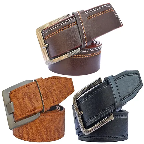 Loopa Combo Of Formal Belts For Men