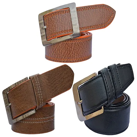 Loopa Combo Of Formal Belts For Men