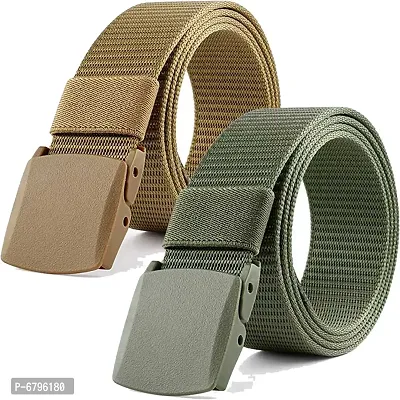 Loopa Formal And Casual Nylon Belts Combo ( Pack Of 2 )-thumb0