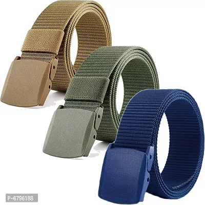 Loopa Formal And Casual Nylon Belts Combo ( Pack Of 2 )