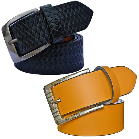 Trending Synthetic Leather Belts For Men Combo
