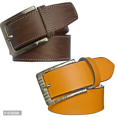 Loopa Formal And Casual PU Belts Combo  ( Size 28 To 38 )-thumb0